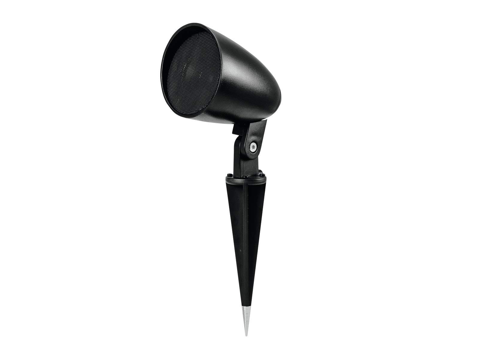 OMNITRONIC PS-2.5GS Projektorlautsprecher, schwarz, 2 Stück | 2 wetterfeste 2,5"-Gartenlautsprecher mit Erdspieß, 70 W RMS / 8 Ohm