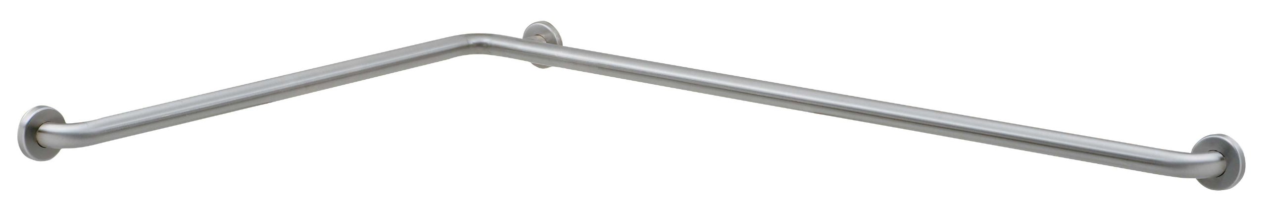 Bobrick 68137 304 Stainless Steel Two-Wall Tub/Shower Toilet Compartment Grab Bar, Satin Finish, 1-1/2