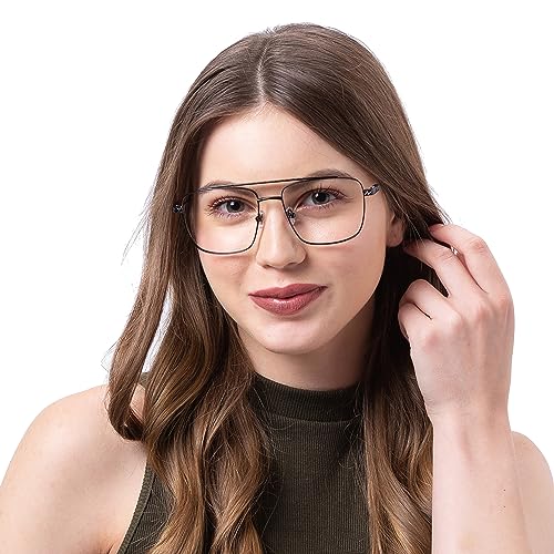 Image of Shisen Fox KAEN Versatile Vintage Aviator Frames for eyeglasses | Stylish eyewear Crafted from stainless steel | 57 WIDE Unisex Spectacle Eye frame with Antiallergic coating & Demo lenses