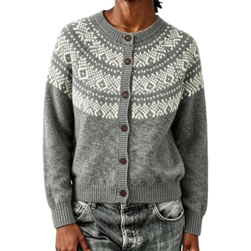 Women's Cardigan Sweaters Vintage Button Down Knit Sweater Fall Clothes - image 4