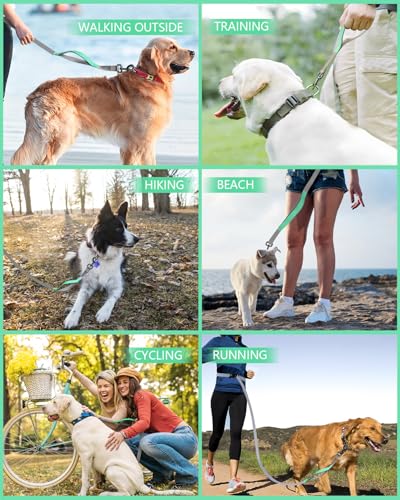 WANFIRE Freihandleinen für Hunde, Hundeleine für Mittelgroße Hund,Joggingleine Hunde Zum Gehen Joggen Laufen Training Dog Leash. (1.5-2.7m)