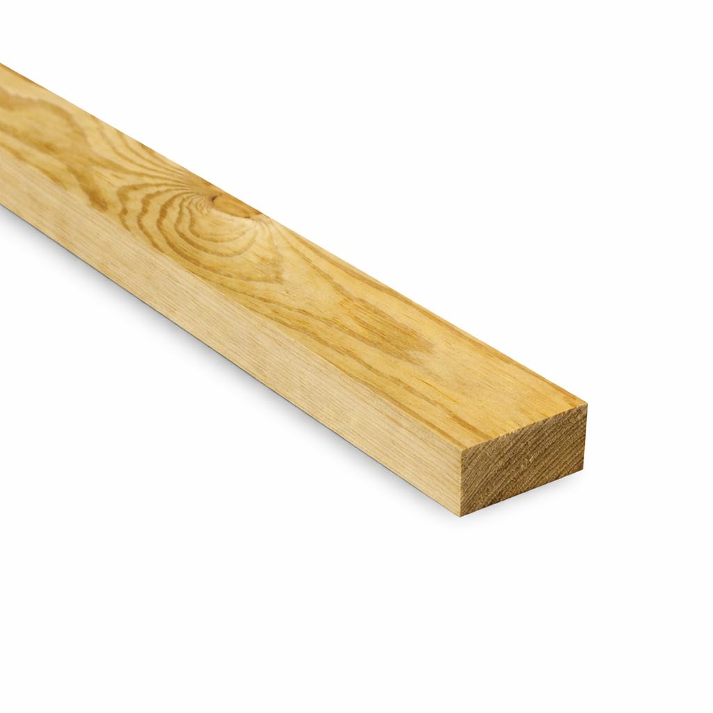 MD Carpentry Green Rough Sawn Treated Timber Battens 25x50mm (2x1 Inch) (5, 4 foot. 120cm)