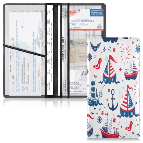 Organizador de documentos para auto cuero miniatura 2