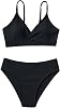 Teen Girls Swimsuit 2 Piece Bathing Suits Criss Cross Bikini Set Adjustable Shoulder Straps Kids Girls Beach Swimwear