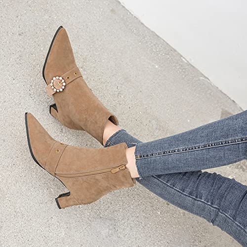 Gicoiz Vintage Chelsea Womens Block Heel Harness Ankle Boots4