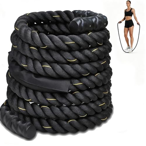 Jump Rope, Weighted Jump Rope for Fitness, 9.2ft Heavy Jumping Ropes for Exercise, Adult Workout Rope for Men & Women Improve Strength, Skipping Rope for Gym Training, Home Workout
