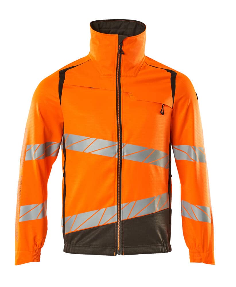 Mascot 19509-236-1418 Accelerate Safe Prowash Stretch Zones Chaqueta Reflectante Bicolor Naranja Antracita Oscuro, Talla XL