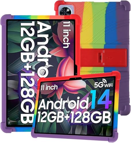 Coque DOOGEE U11 en silicone arc-en-ciel antichoc pour tablette 11 pouces