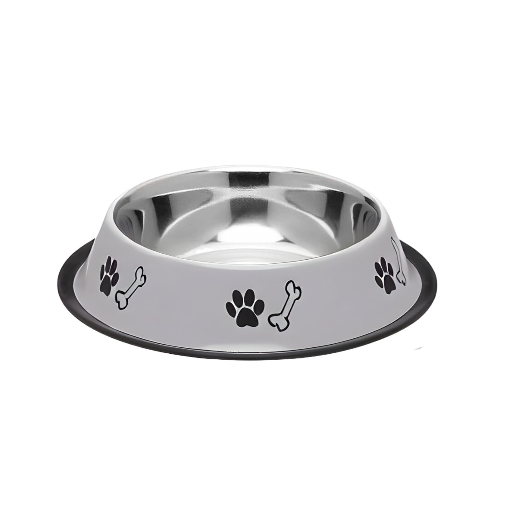 Foodie Puppies Stainless Steel Paw Bone Printed Bowl for Dogs, Cats & Any Pets - 700ml, Medium (Grey) I Non-Skid Rubber Bottom Food/Water Bowl I Non-Toxic & 100% Safe for Pets (B0CKQNW9YQ) Amazon Price History, Amazon Price Tracker