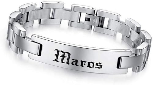 Miniatura 4 de Pulsera de identificación de acero inoxidable personalizada para hombre, grabada gratis, 8.5 pulgadas de longitud, se envía desde Estados Unidos,