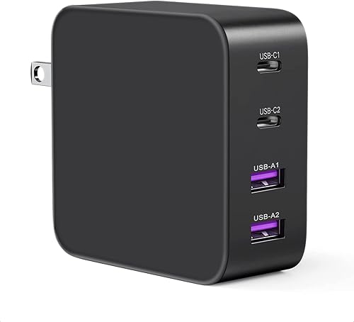 DTK Cargador de pared USB C, enchufe de bloque de cargador rápido de 120 W, estación de cargador portátil de 4 puertos para iPhone 14 13 12 11 Pro