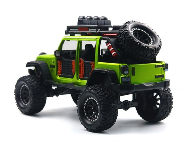 Image of Metal Car Toy for Kids - 1:24 Scale 4x4 Alloy Diecast for Boys | Openable Doors, Light & Engine Sound, High Speed Pull Back Action | Realistic Collectible Car