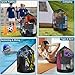 BROTOU Heavy Duty Soccer Ball Net Bag Drawstring Mesh Ball Bag with Zipper Pocket, Sports Equipment Storage Organizer Hold for Gym, Cloth, Beach, Swimming Gears (1pc-Durable Upgrade)