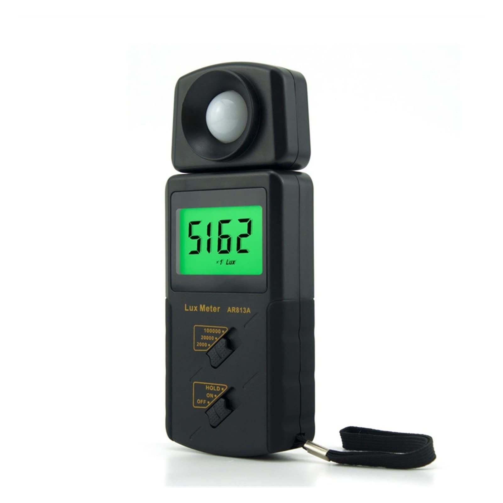 EDEDE Luxómetro Portátil, Portátil de Alta precisión de Alta precisión de medidor de Lux Digital electrónico LCD Visualización de la Pantalla AR813A Rango de medición 1~100.000 Lux(1)