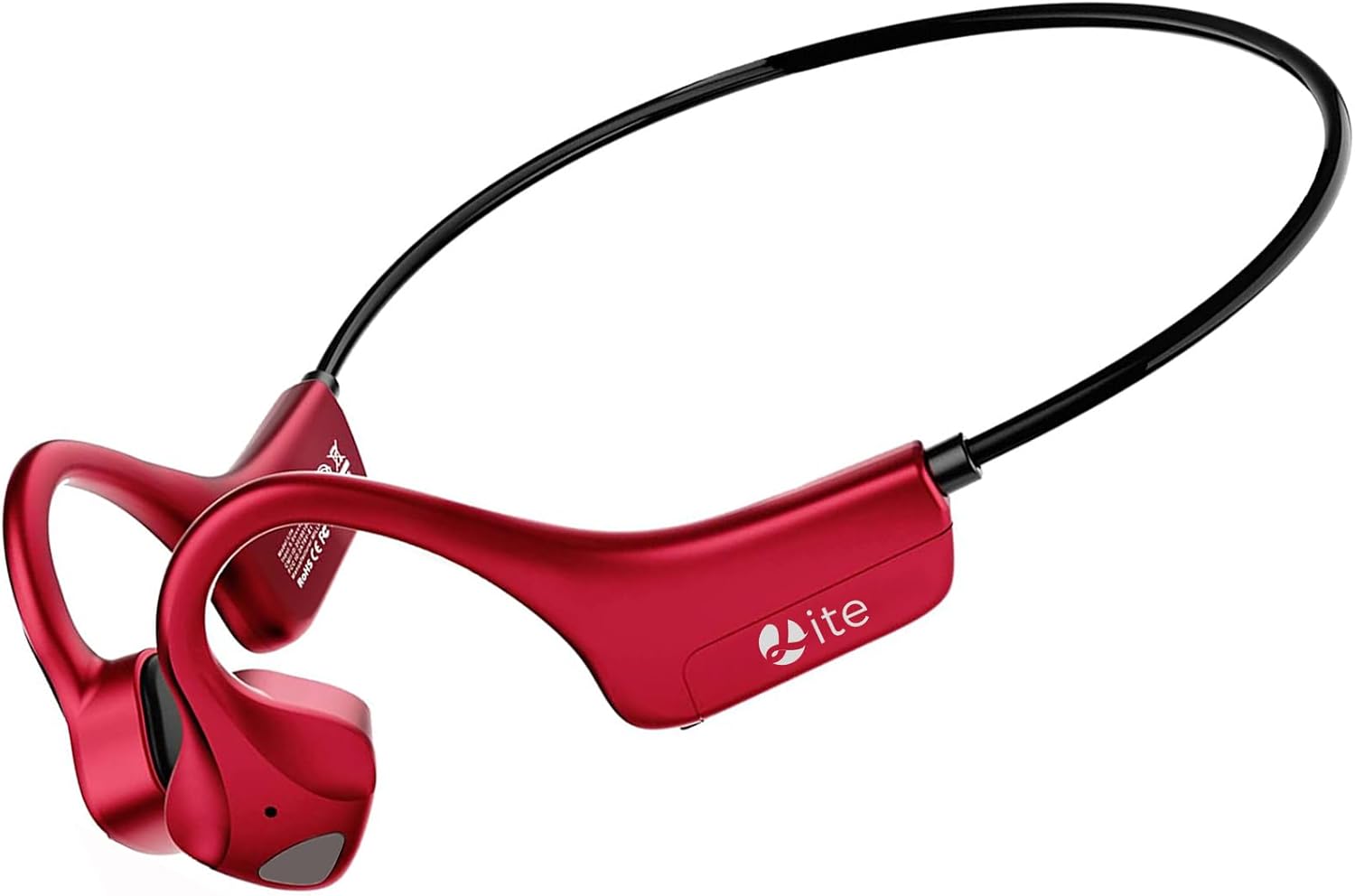 MASTJUST 'lite' Bone Conduction Bluetooth Headphones in red