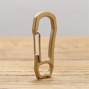 High Strength Brass Keychain Carabiner Clip EDC Spring Kits Key Ring Clasp Hook Nice Finish