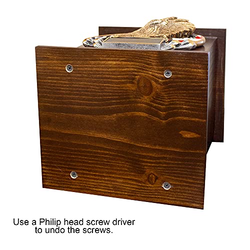 American Flag And Eagle Custom Engraved Large Wooden Cremation Urn #TOP4