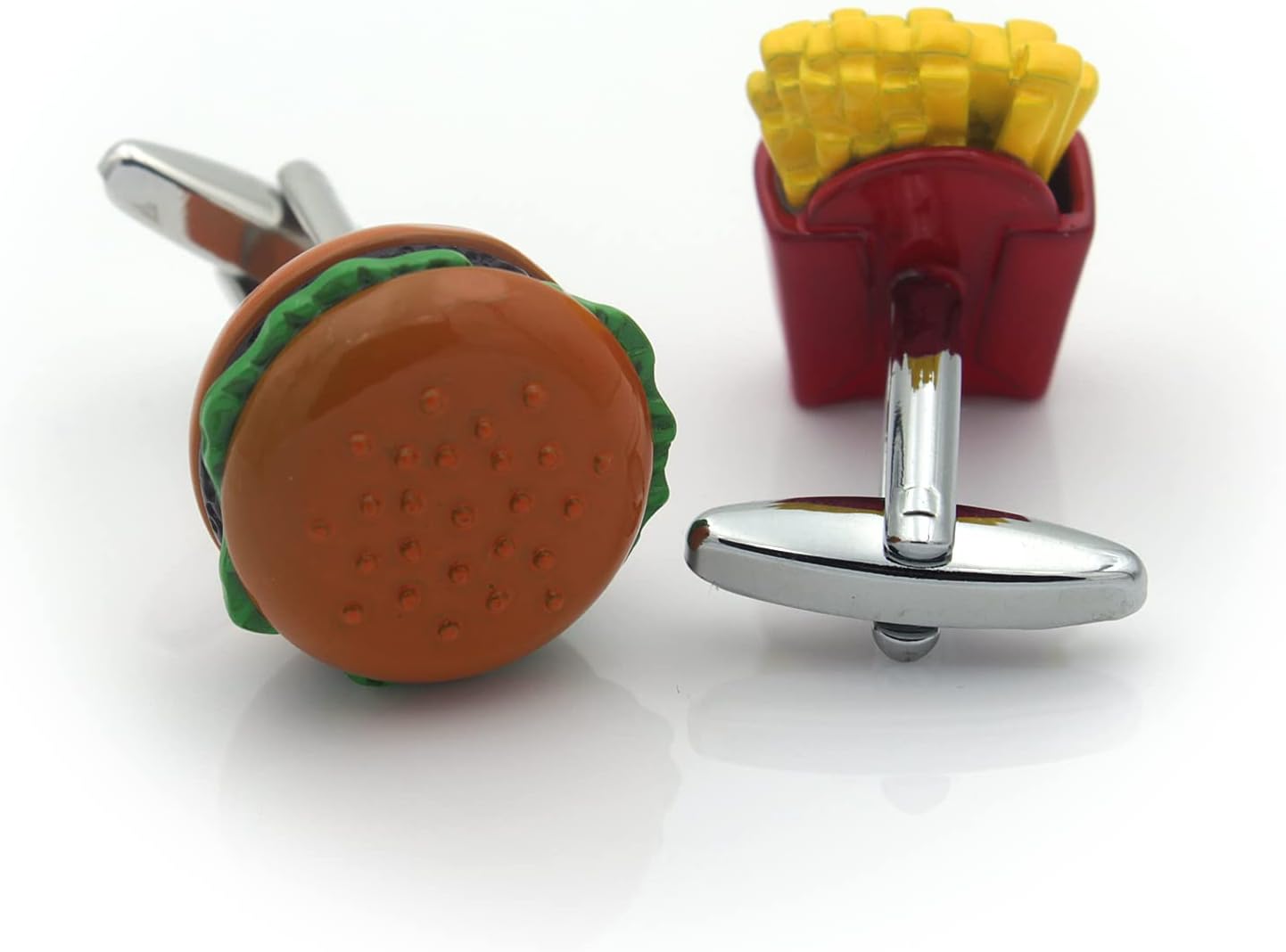 Hamburger and French Fries Cufflinks Funny Burger Fast Food Cuff Links Hamburger and French Fries Cufflinks Funny Burger Fast Food Cuff Links