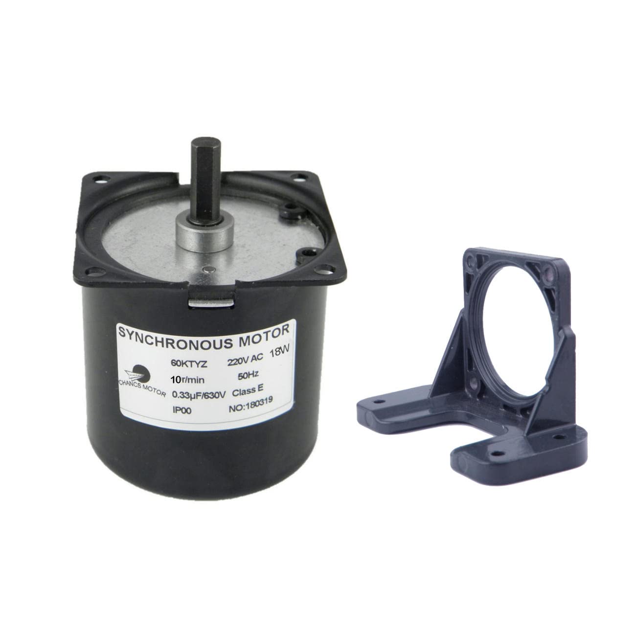 CHANCS Motorreductor Sincrónico Reversible 60KTYZ 220V 8-10RPM CW/CCW 23Kgf.cm Caja de engranajes de metal para el plato giratorio del asador
