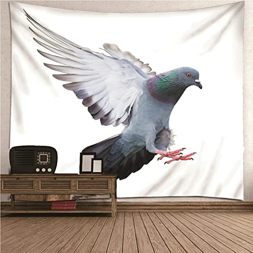 Tapisserie salon Isdreem oiseaux pour habiller les grands murs blancs facilement et sans travaux