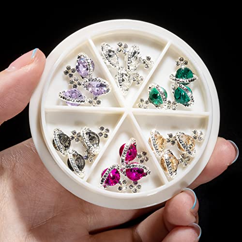 Noverlife 36Pcs Planet Nail Art Charms, 3D Saturn Shaped Nail Crystal Diamonds, Multi Colors Sparkle Nail Art Rhinestones, Shiny Nail Gems For Women Girls Manicure Decorations Jewelry Handcrafts #TOP2