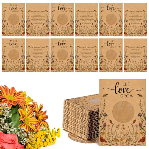 Fumete 150 Pcs Let Love Grow Seed Packets Cool Wedding