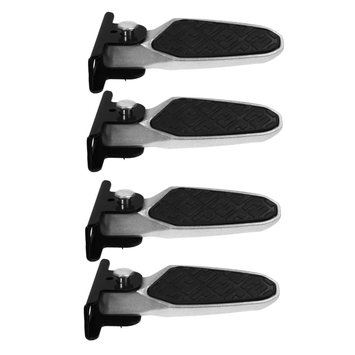 Pedali per Bici Elettrica Pieghevoli 2 Paia in Alluminio Nero