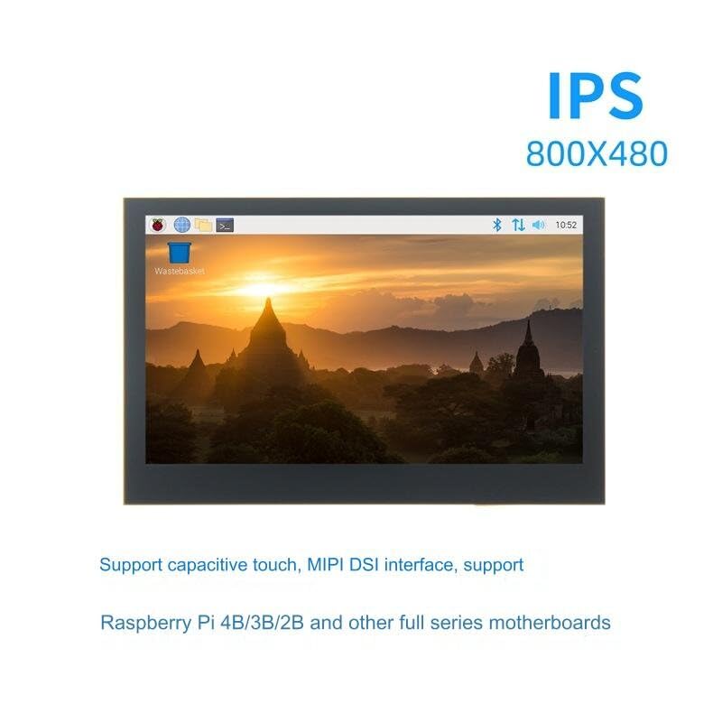 VIDOO IPS Dotykowy Ekran MIPI DSI Wyświetlacz Kompatybilny z 4B/3B/2B 3B Retropie Gry-4.3 inch
