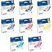 Genuine Epson 54 T054 Complete set Black and Color Ink 9 Pack T054120 T054220 T054320 T054420 T054720 T054820 T054920 T054020(2Count) for Epson Photo Stylus R800 R1800 in Epson Factory Vacuum Package