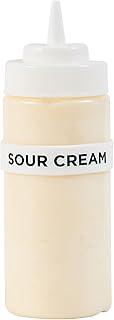 Restaurantware Silicone Squeeze Bottle Bands 1 Count 2.75 Inch Dishwasher Safe Condiment Identification Band, Sour Cream White Non-Slip Label Band for Condiment Labeling at Restaurants, Food Trucks