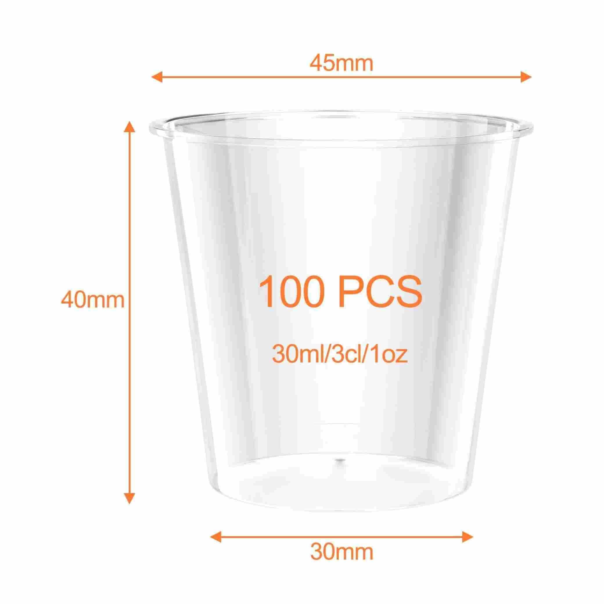 Needforsweet 1000 bicchieri da liquore in plastica, 2 cl/20 ml, bicchieri da liquore in polipropilene, riutilizzabili, per feste e divertimento