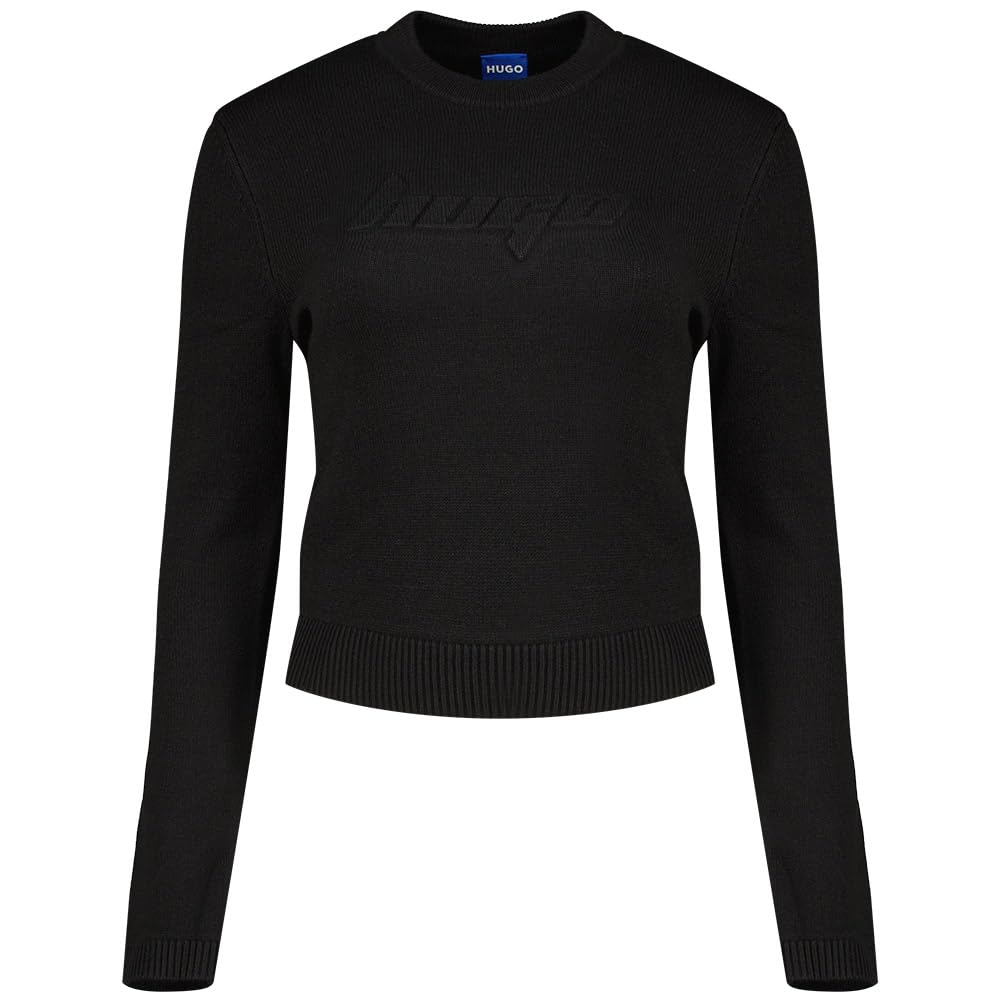 Hugo Women's Sblog_b Knitted Sweater, 001black, S