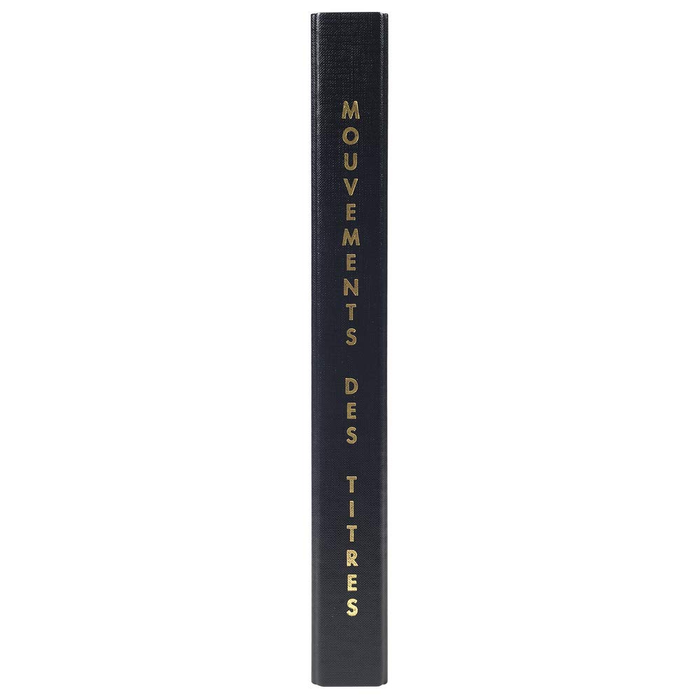 Exacompta - Réf. 591E - 1 classeur juridique noir MOUVEMENTS DE TITRES - livré avec recharge 50 feuilles imprimées "Mouvements des titres"+ 50 feuilles imprimées comptes individuels d'actionnaires
