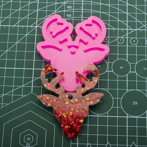 Lancemates?Create Stunning Christmas Deer Keychains with This Easy-to-Use Silicone Mold for DIY Jewelry Making