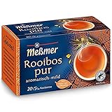 Meßmer Rooibos pur Tee | 20 Teebeutel | Vegan | Glutenfrei | Laktosefrei | Von Natur aus koffeinfrei