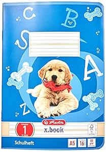Herlitz x.book Schulheft A5, 16 Blatt, 10 Stück