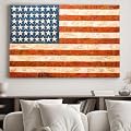 JBER Art Acoustic Panels, 48×32 Inches Acoustical Wall Panels, Sound Absorbing Wall Art, Decorative Acoustic Panels, Soundproof Wall Panels for Recording Studio, Home & Living Room(Flag)
