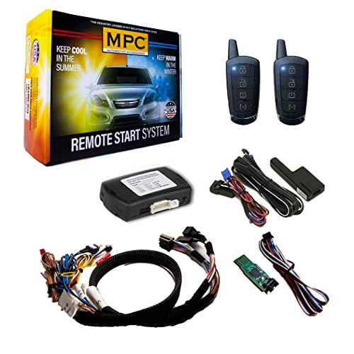 MPC Remote Starter Compatible with 2014-2018 Chevrolet Impala |Gas| |Key to Start| with T-Harness - FlashLink Updater - (2) Extended Range 4-Button 2-Way Remotes - Up to 1,000 ft Range