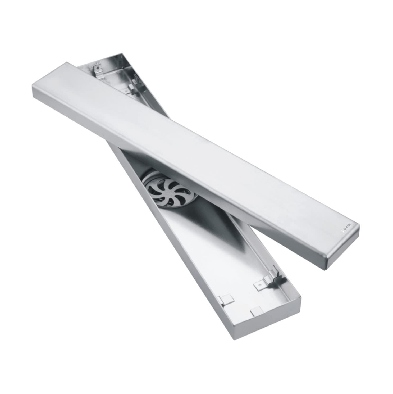 InBath Tile Insert Drain 18”x4” Stainless Steel 304 Grade Bathroom Floor Water Drainer | Tile/Marble Insert Without Collar | Centre Hole Design — Amazon image 9