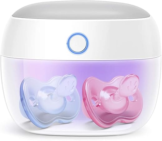 Papablic Portable UV Light Sterilizer, Mini UV-C Sanitizer Box for Pacifier and More, 99.99% Sterilization in 59 Seconds, USB Rechargeable
