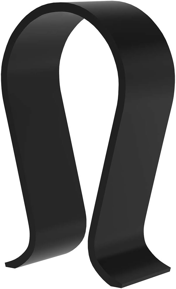 GEEKRIA Acrylic Omega Headphone Stand for Over-Ear Headphones, Gaming Headset Stand, Desk Display Hanger Compatible with Sony, AKG, Sennheiser, JVC, Philips, Bang & Olufsen Headsets (Black)