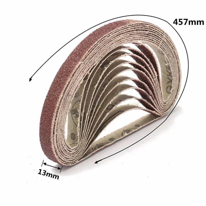 Papier ścierny Paski ścierne 50 szt./zestaw 13 * 457MM 40-800 gradacji papieru ściernego taśma ścierna do szlifierki do drewna i metalu szlifowanie polerowanie 40