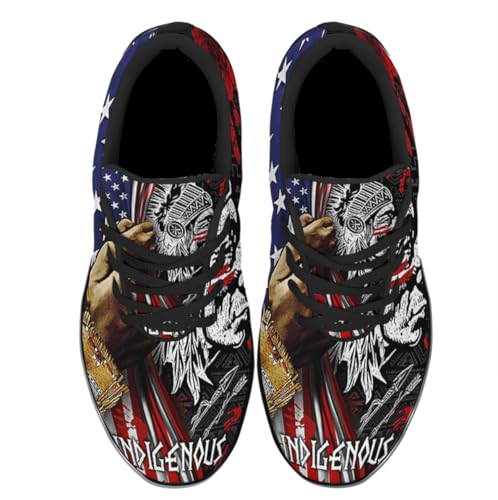 Sonzj-II Native American Flag Shoes Men Women Breathable Running Tennis Gym Walking Sneakers2