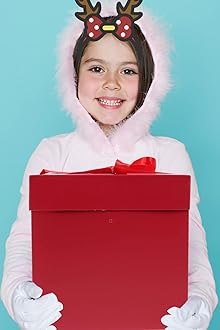 Elephant-package Medium Gift Box with Lids, Ribbon and Paper Filler, for Birthdays, Christmas, Valentine's Day， Present Packing - Collapsible, 8.7", 1 Pack, Red