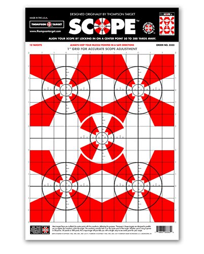 Scope Alignment Sight In Targets - Paper Rifle Range Shooting 12.5"X19" (10 Pack) #TOP4