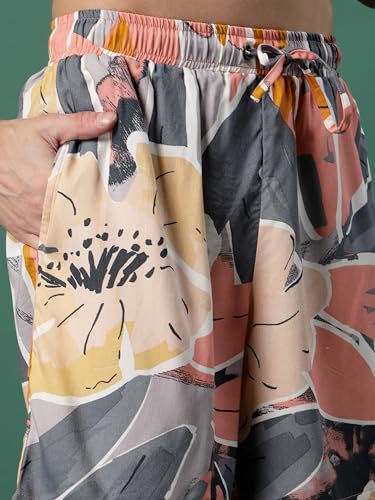 Image of Rigo Printed Co-Ord Set for Men's | Casual Shirt & Shorts Night Suit Set | Lounge-wear Nightdress Pajama Set for Men's | Night Wear, Beach Wear, Vacation Wear Outfit