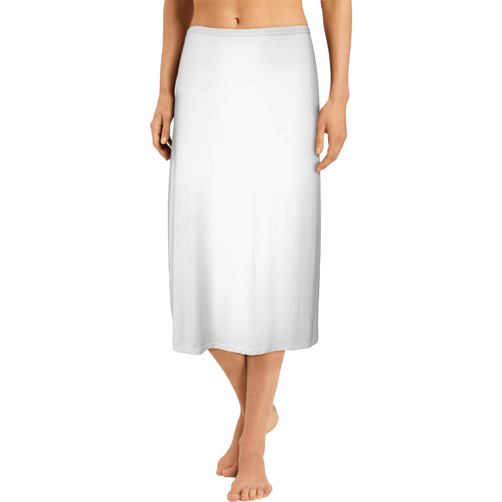 BestSale247 Jupon long pour femme : environ 70 cm - Court : environ 50 cm - Élégant sous-vêtement invisible en viscose de bambou souple