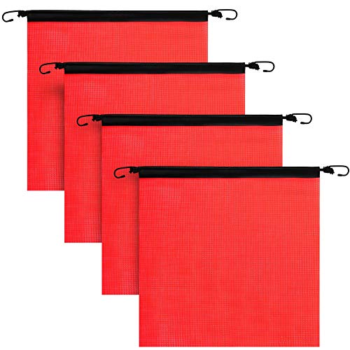 Sicherheitsflaggen 45,7x45,7 Cm – Mesh-Design Mit Bungee-Seil & Ösen, 8 Stück