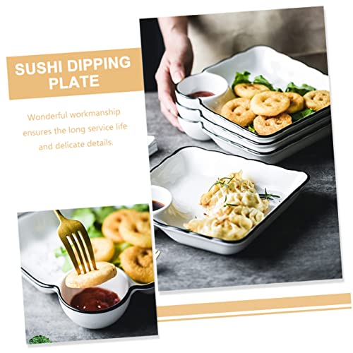 Set de 2 platos cerámicos para sushi estilo japonés miniatura 2