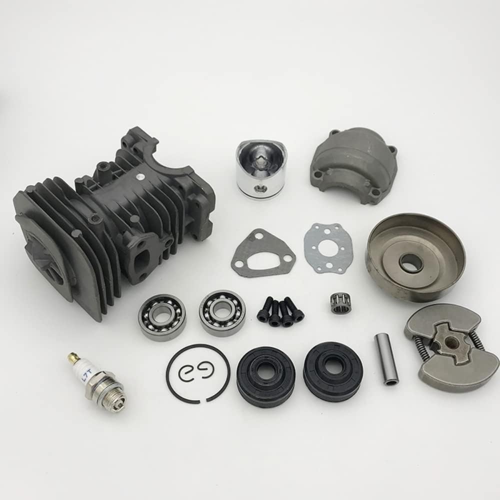 Cojinete de piñón de tambor de embrague de pistón de cilindro de 40 mm compatible con Husqvarna 142 137 141 136 piezas de motosierra
